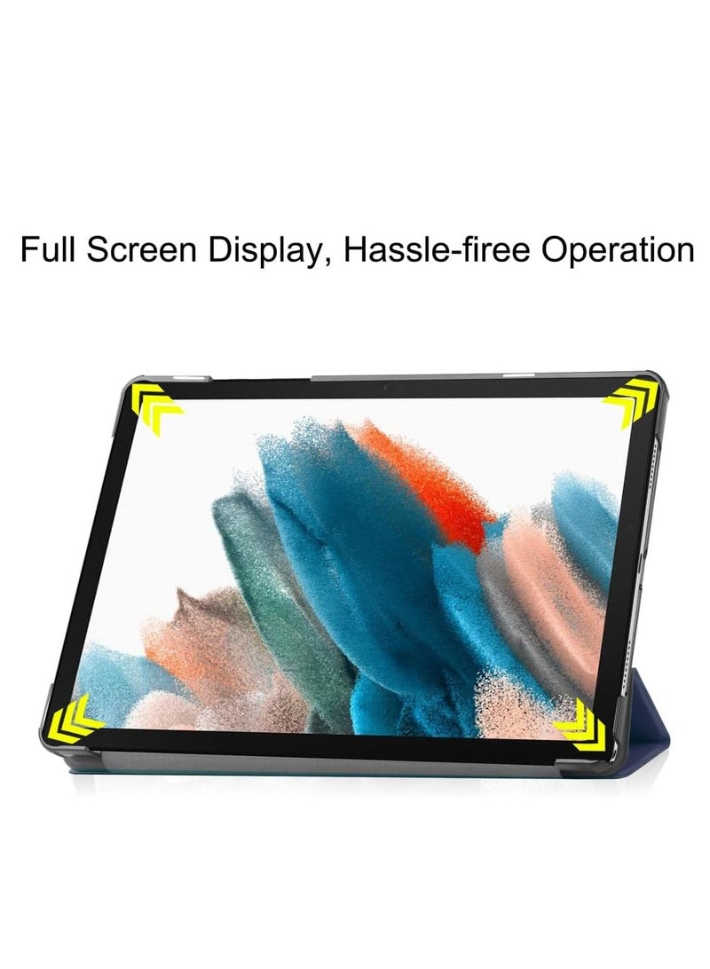 Samsung Galaxy Tab A9+ A9 Plus 11case,Custer Case for SM-X210 SM-X216 SM-X218,Ultra-thin PU-Leather Hard Shell Cover - Blue - Image 4